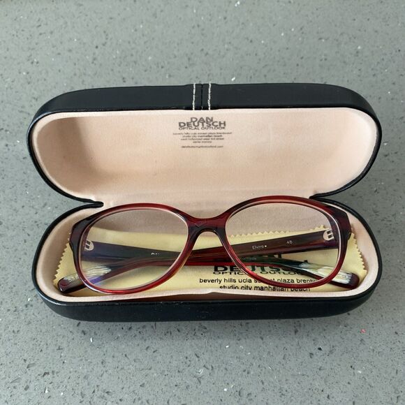 DAN DEUTSCH Optical Outlook Elvira 48 Eyeglasses Frames ONLY 53-15-135 Red